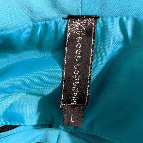 Poof Couture Spring Green Open Front Ladder Cut Out Back Blazer - size L - Picture 8 of 10